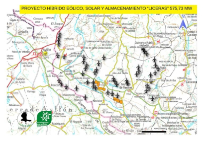 Rechazo a un macroproyecto híbrido eólico y fotovoltaico de 7.600 hectáreas en la zona de Tiermes
