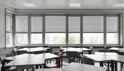 Los sistemas de sombreado dinámico permiten reducir entre 2º y 4ºC la temperatura en las aulas