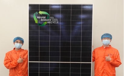 Trinasolar fabrica su primer módulo de silicio cristalino reciclado