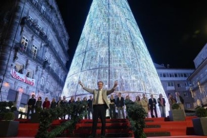 Vigo enciende su alumbrado de Navidad con 11,5 millones de luces LED