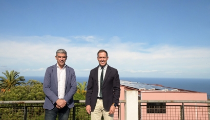 El consejero de Agricultura, Narvay Quintero, junto al consejero de Transición, Mariano Zapata.
