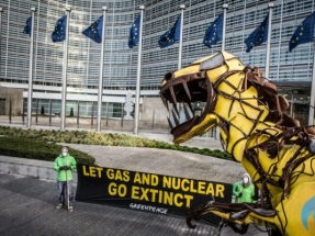 Greenpeace anuncia acciones legales contra la UE si esta no descataloga como verdes a la energía nuclear y al gas