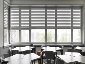 Los sistemas de sombreado dinámico permiten reducir entre 2º y 4ºC la temperatura en las aulas