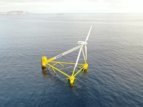 Ya está en el agua la plataforma flotante española que albergará aerogeneradores marinos de más de 15 megavatios "en emplazamientos muy profundos"