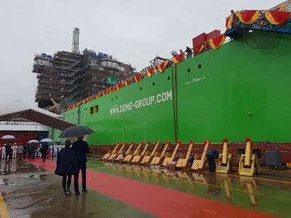 DEME Group launches new offshore installation vessel ‘Orion’ in China