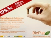 30% de descuento en las últimas plazas del Curso de Calefacción con Biomasa para Edificios