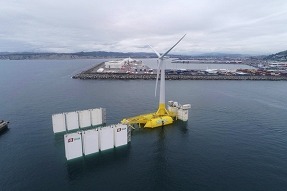 La electricidad hoy, a 176 euros el megavatio hora; la eólica marina flotante, a 150