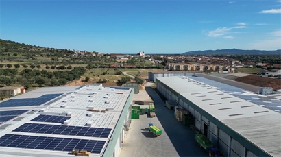 Instalación fotovoltaica en la cubierta de Giropoma, con una potencia de 1.018 kWp