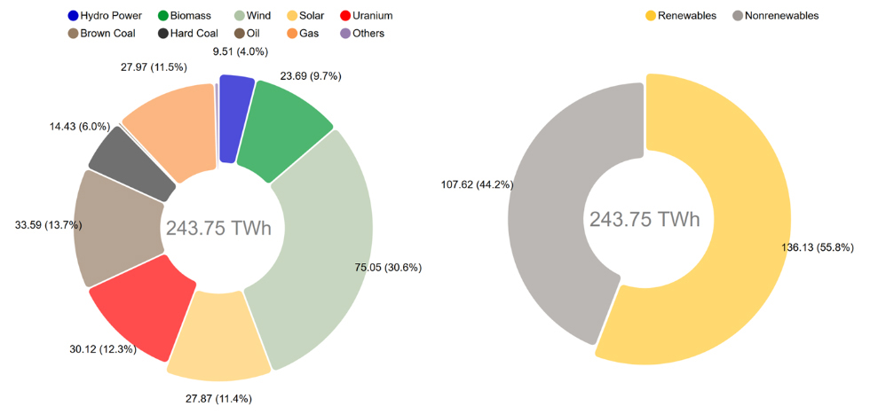 Alemania 55,8% renovables enero-junio 2020 Alemania 55,8% renovables enero-junio 2020